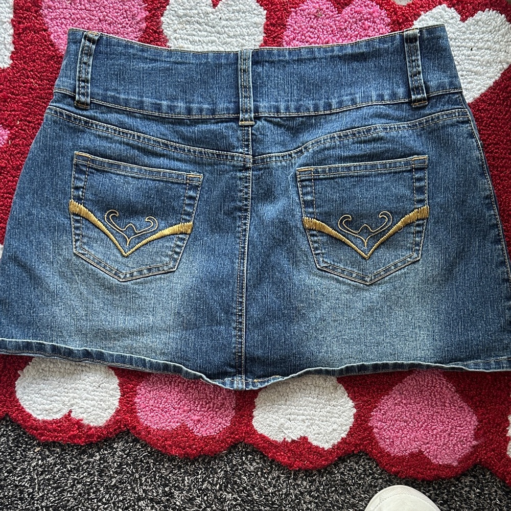 Classic Blue Denim Mini Skirt - Picture 3 of 6